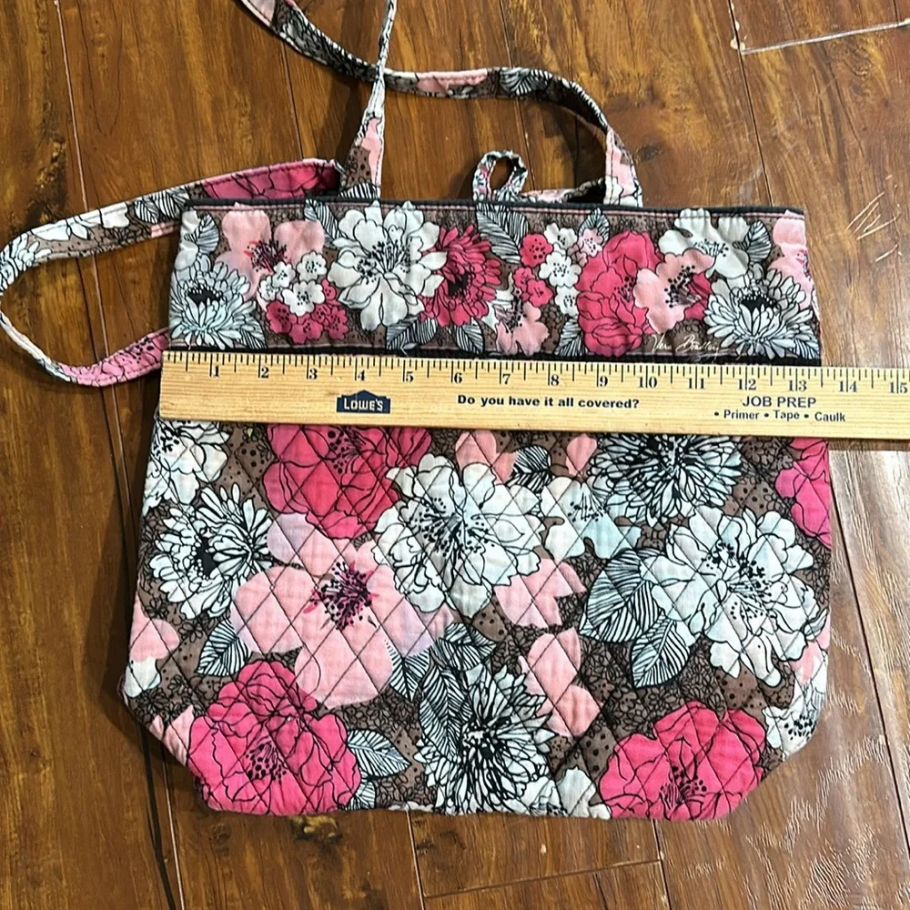 Vera Bradley Mocha Rouge Villager Tote & Turn Lock Wallet Retired Pattern